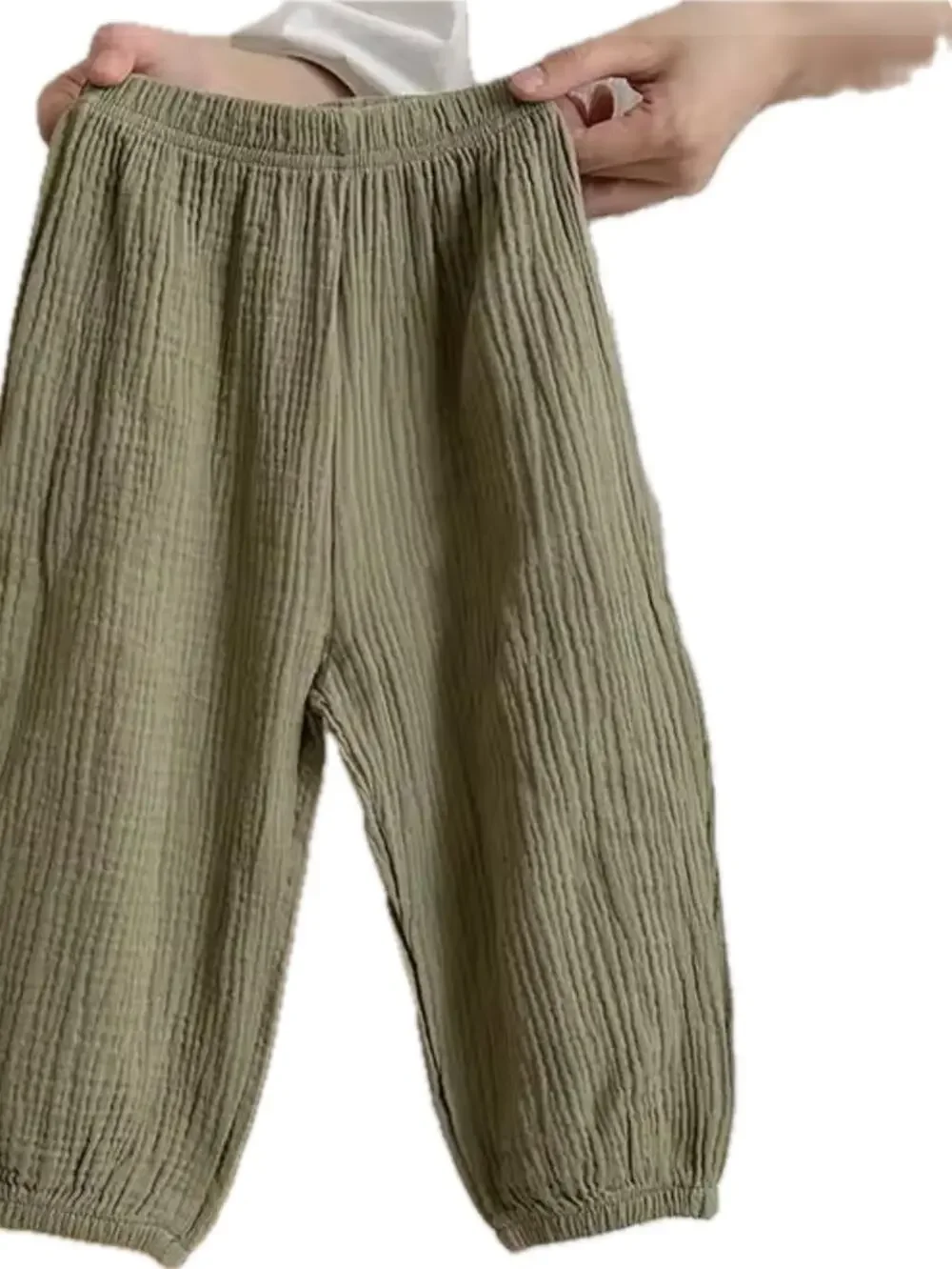 New toddler boy girl Textured Lightweight Olive Green  Pants 18-24 months
